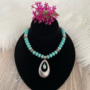 🩵 BRIGHTON "Santa Fe" Turquoise Pendant